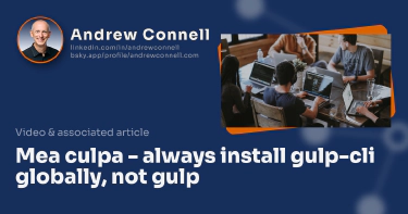 Mea culpa - always install gulp-cli globally, not gulp