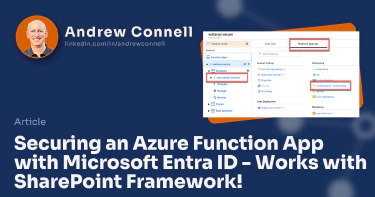 Securing an Azure Function App with Microsoft Entra ID - Works with SharePoint Framework!