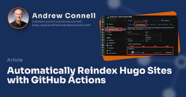 Automatically Reindex Hugo Sites with GitHub Actions