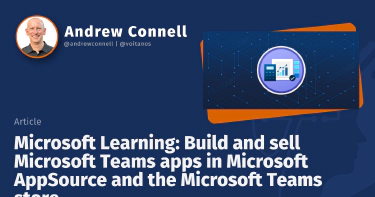 Microsoft Learning: Build and sell Microsoft Teams apps in Microsoft AppSource and the Microsoft Teams store