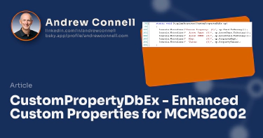 CustomPropertyDbEx - Enhanced Custom Properties for MCMS2002