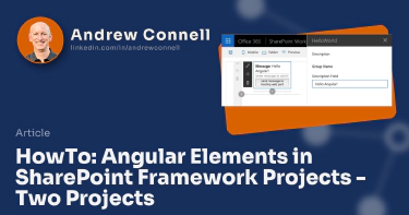 HowTo: Angular Elements in SharePoint Framework Projects - Two Projects