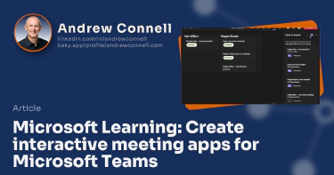 Microsoft Learning: Create interactive meeting apps for Microsoft Teams