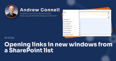 Opening links in new windows from a SharePoint list