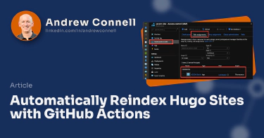 Automatically Reindex Hugo Sites with GitHub Actions